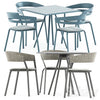 Zebra Square table and Ria Dining armchair by Fast 3DSMAX Model
