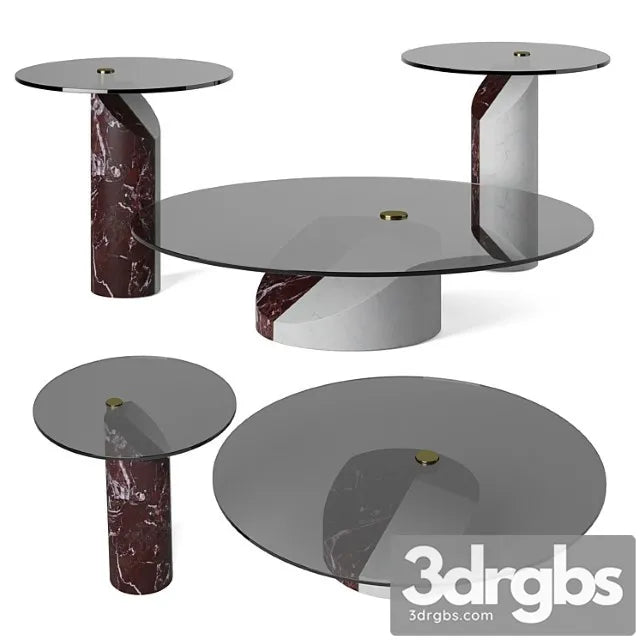 Ziggy Table Set Baxter 3D Model Free