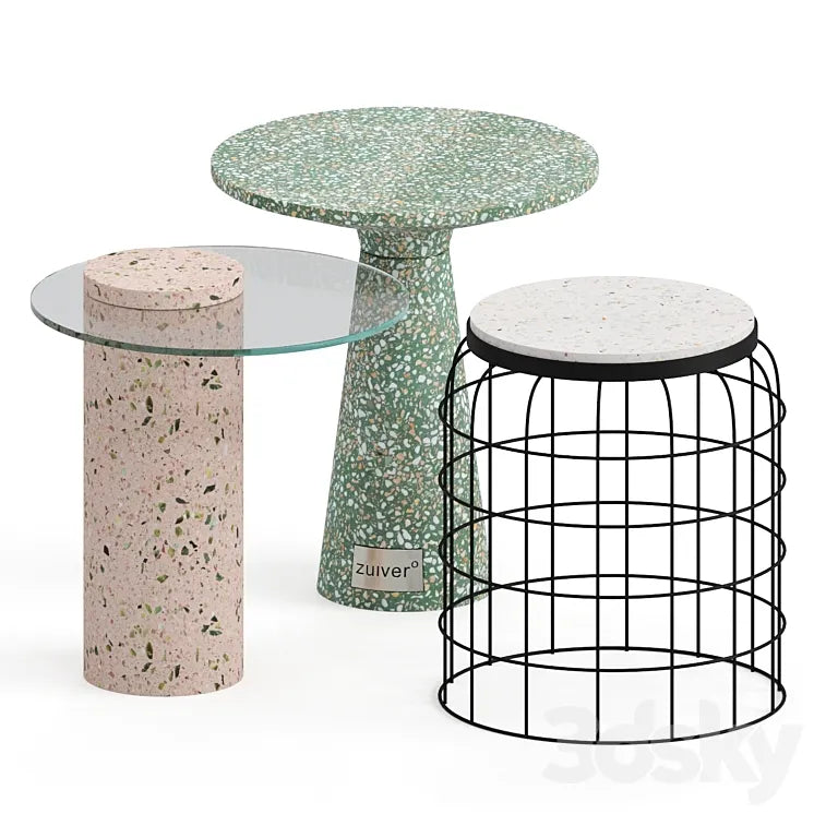 Zuiver Terrazzo Coffee Tables 3DSMAX Model